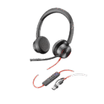 Poly Blackwire 8225 Microsoft Teams Certified USB-C Headset | Hybrid ANC | Acoustic Fence Mic | Inline Controls | Teams Button | SKU 772K5AA