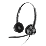 Poly EncorePro 320 Binaural Headset with Quick Disconnect (QD) | Noise-Cancelling Mic | SoundGuard Acoustic Protection | TAA Compliant | SKU 77T26AA