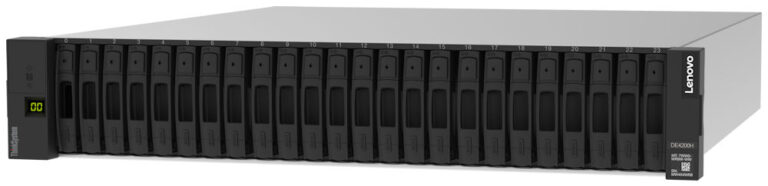 View of Lenovo ThinkSystem DE4200H Hybrid Flash Array