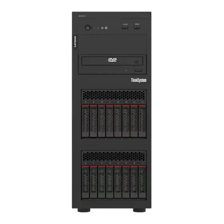 View of Lenovo ThinkSystem ST250 V3 Tower Server