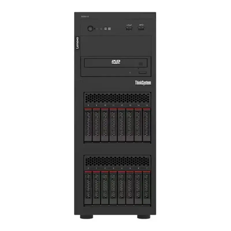 View of Lenovo ThinkSystem ST250 V3 Tower Server