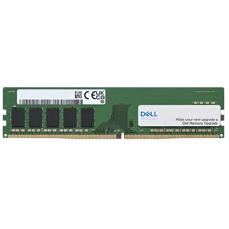 Dell AA335287 8GB DDR4 2666MHz ECC UDIMM 288-pin unbuffered desktop memory module with black DRAM chips.