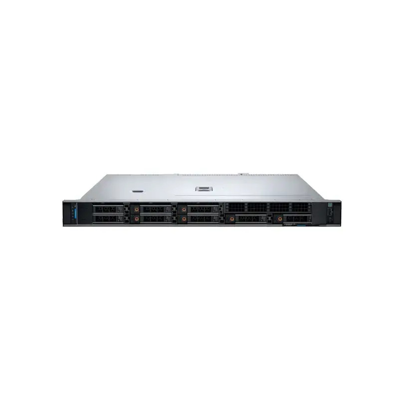 Dell PowerEdge R360 rack server with hot-swappable front drive bays, status LED indicators, and standard 1U chassis. Dell PowerEdge R360 rack server with hot-swappable front drive bays, status LED indicators, and standard 1U chassis.