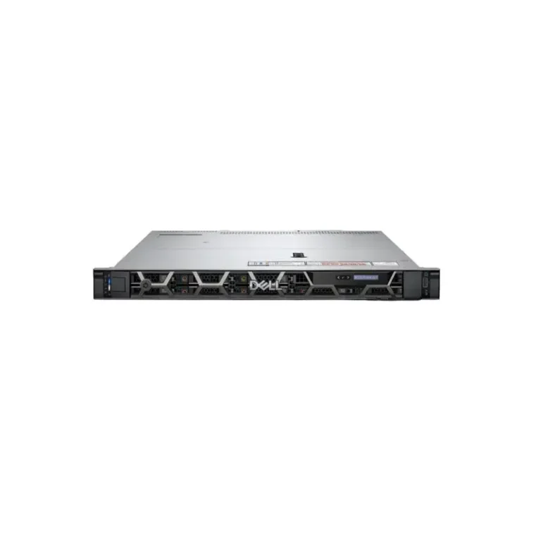 Dell PowerEdge R450 1U rack server with front security bezel honeycomb grille mesh LCD status panel and hot-plug drive bays.