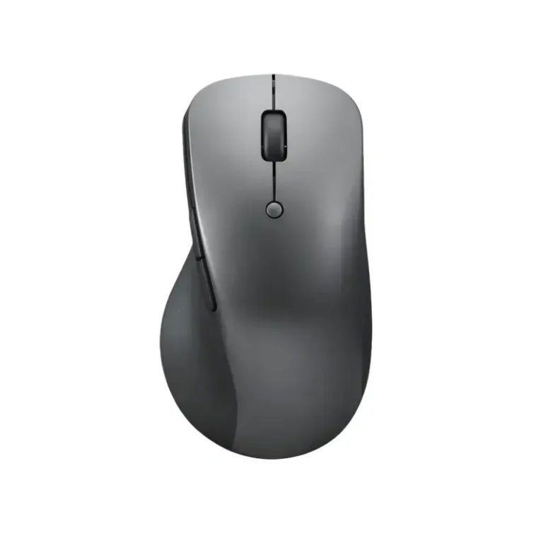 Lenovo Professional Bluetooth Rechargeable Mouse 4Y51J62544 with ergonomic thumb rest side buttons and DPI switch.