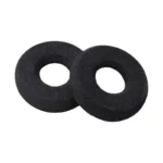 Poly Savi 7300 headset replacement ear cushions with porous black foam texture, round shape, and open center rings.